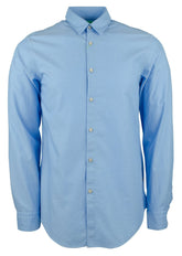 Men's Green Label C-Bustai Regular Fit Patterned Shirt-B-XL Blue